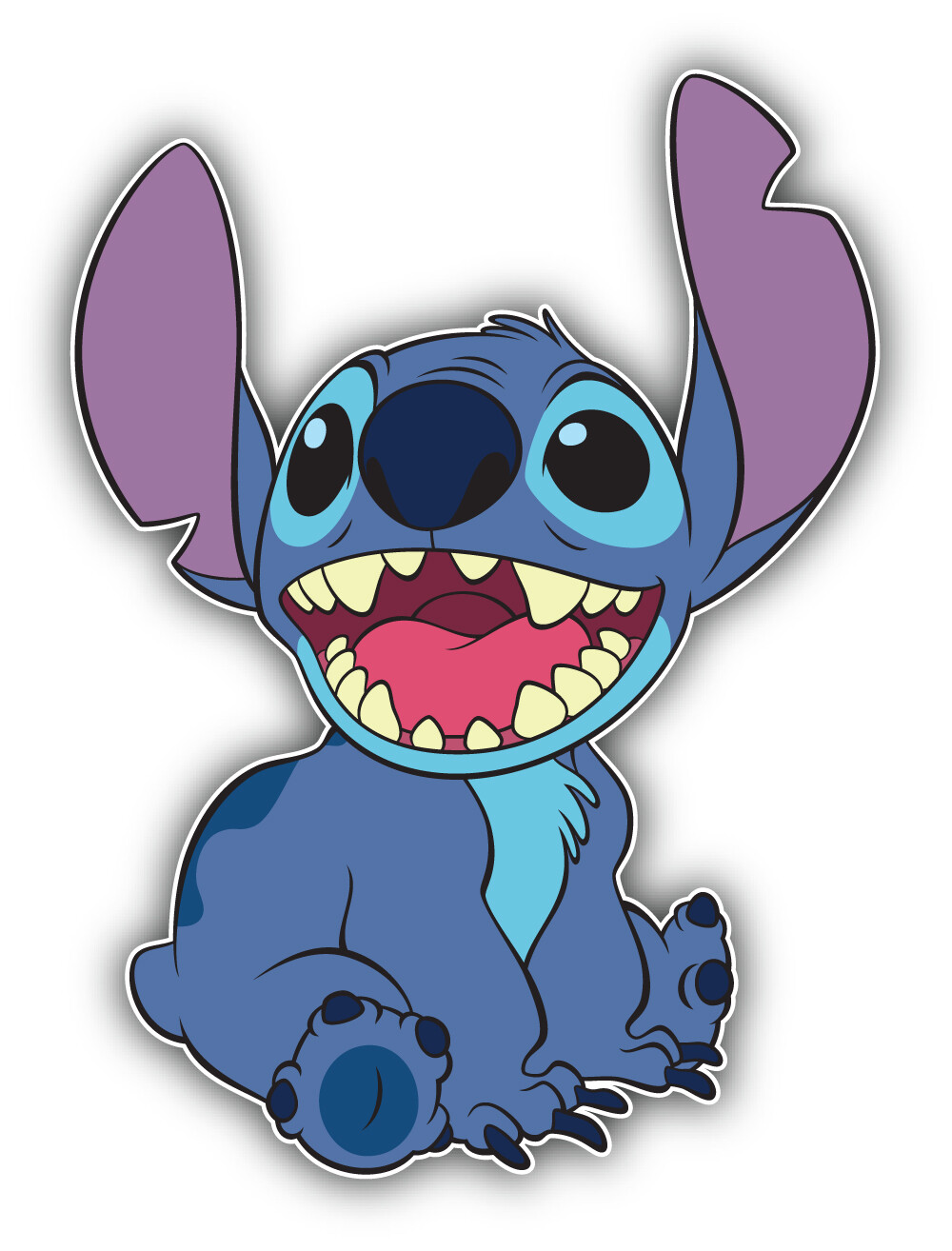 Lilo & Stitch Happy Cartoon Sticker Bumper Decal – ”SIZES”