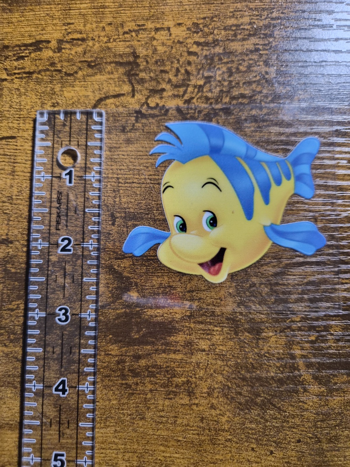 LITTLE MERMAID FLOUNDER RETRO High Quality UVDTF Decal Sticker waterproof USA