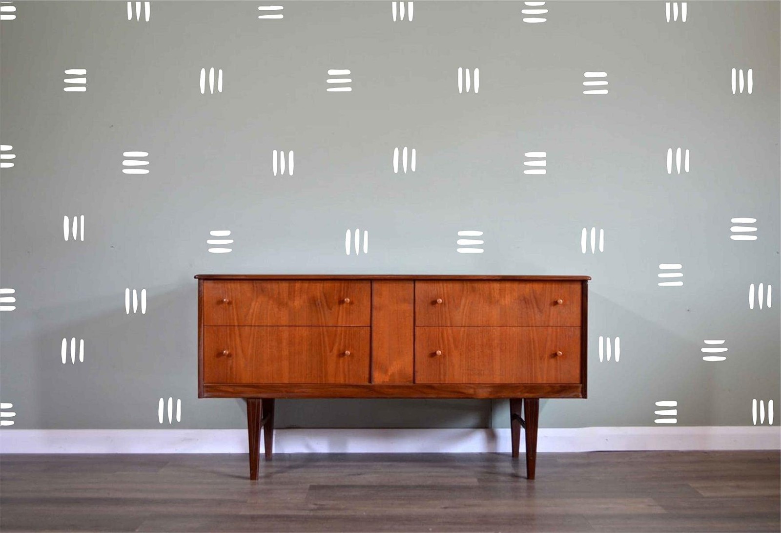 Wall Stickers Boho Scandinavian Nursery Kids Room Decor Line Pattern 120pcs