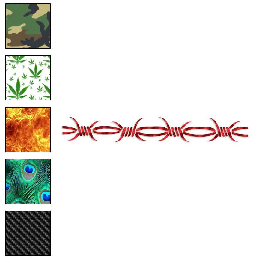 Barbed Wire Barb Tribal, Vinyl Decal Sticker, 40 Patterns & 3 Sizes, #2881