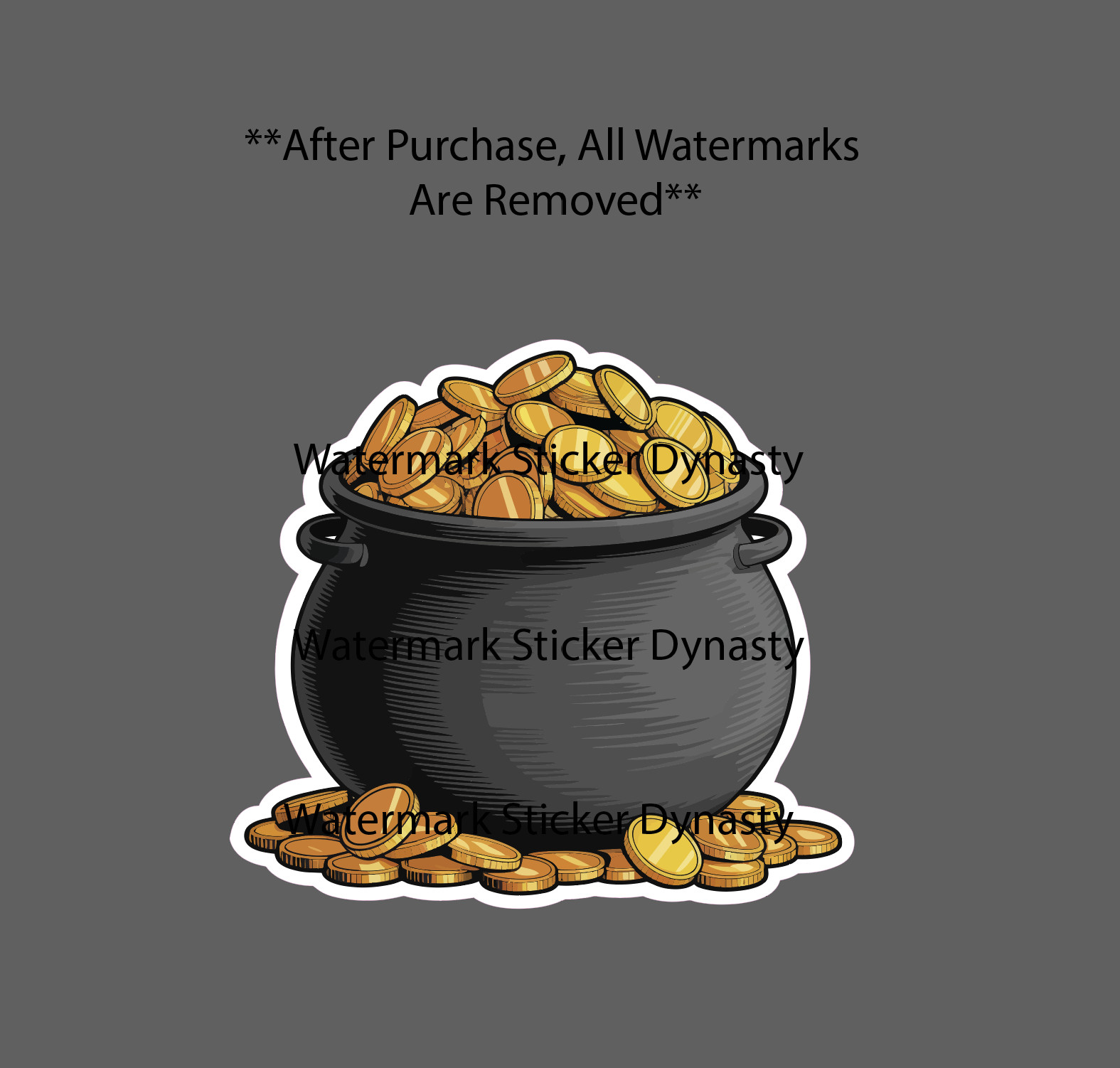 Pot of Gold Sticker Waterproof Decal Gold Leprechaun Story Book Movie Gift NEW