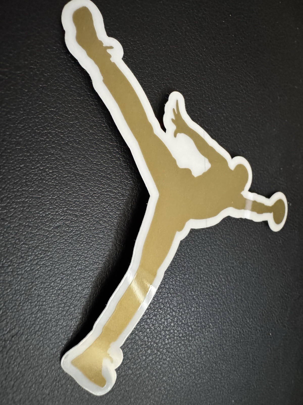 Authentic Air Jordan Jumpman Sticker (Approx 3.5″ x 3.5″) Nike Gold Flight Logo