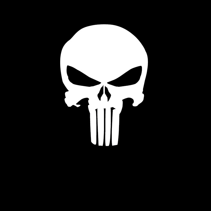 The Punisher Skull logo Vinyl Decal 7″ tall x 5″ wide Marvel Daredevil Netflix