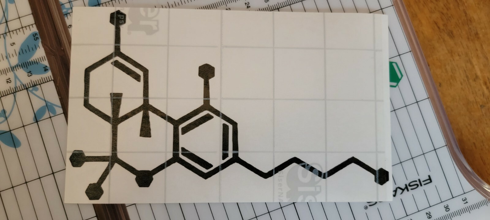 THC Molecule weed Cannabis Vinyl Decal Sticker 420 Marijuana pot 2.5