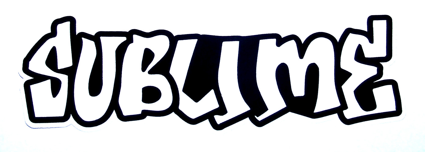 SUBLIME – LARGE Logo Die Cut Sticker Decal Music Band Reggae Ska Rock LBC