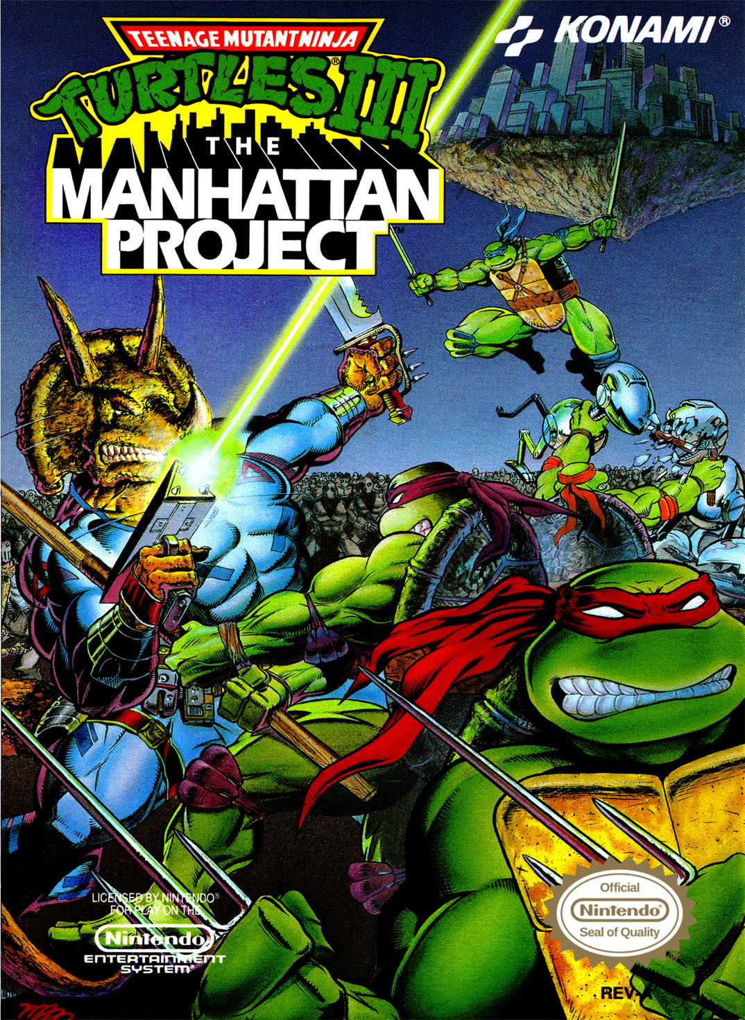 Teenage mutant ninja turtles 3 cover sticker Nintendo weatherproof vinyl