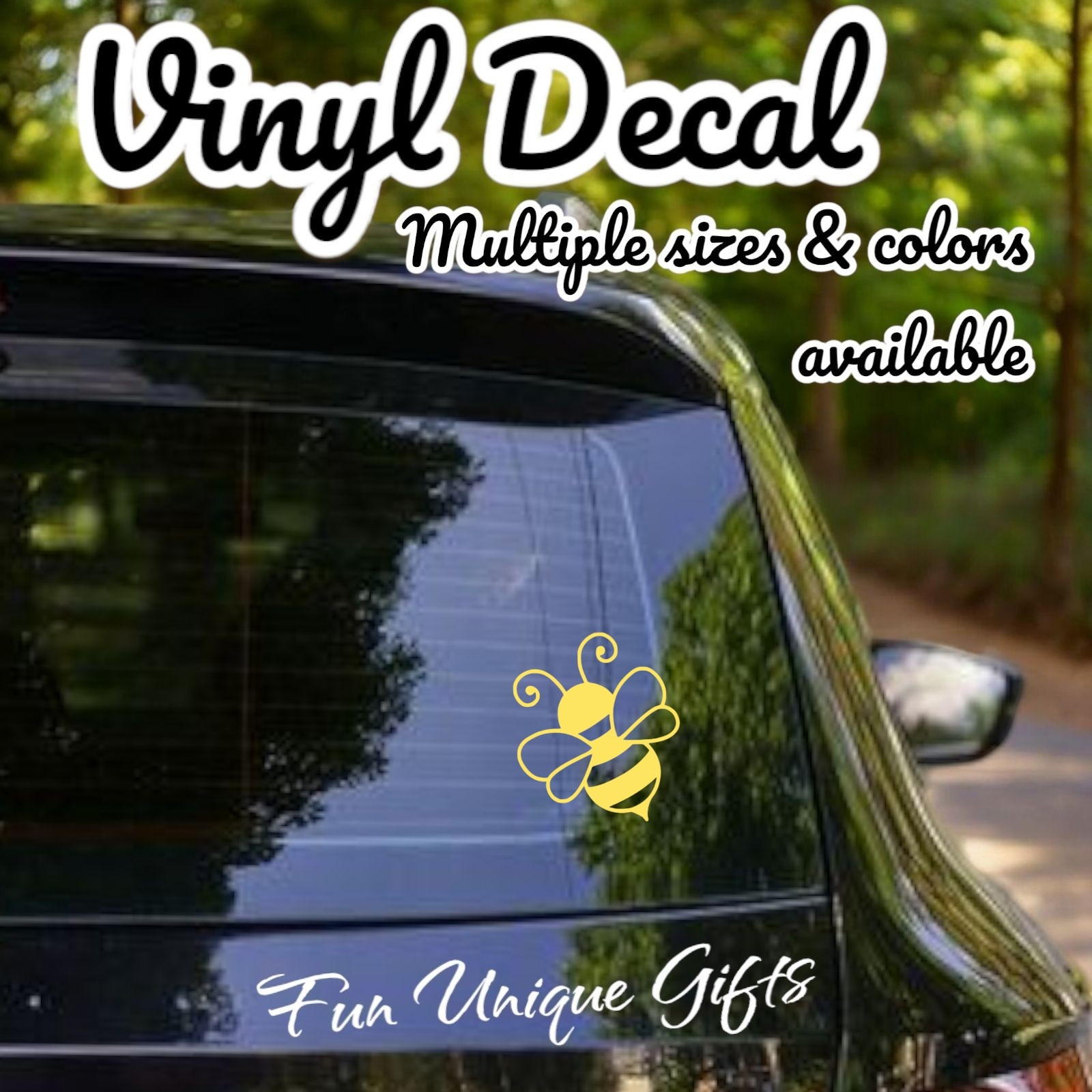 Bee Vinyl Decal Sticker -Multiple Colors & Sizes- FREE SHIPPING