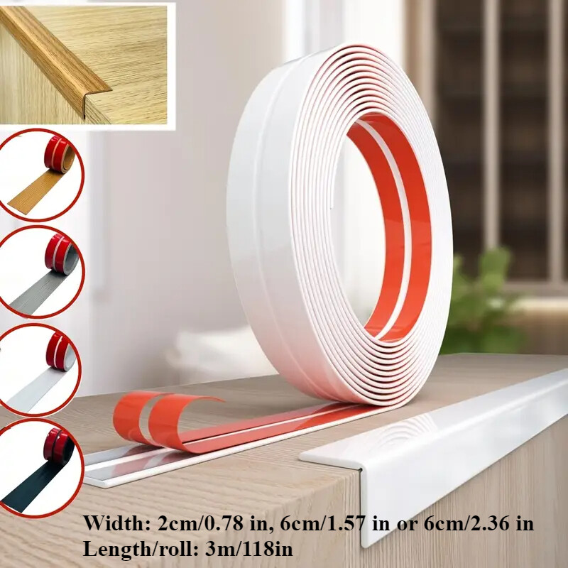 PVC Floor Transition Strip Self-Adhesive Floor Covering Strip Threshold Seam DIY