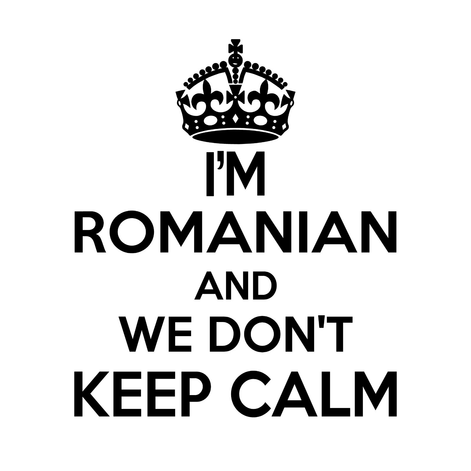 Romanian Wall Sticker…20 inches Tall We Don’t Keep Calm Vinyl Wall Art