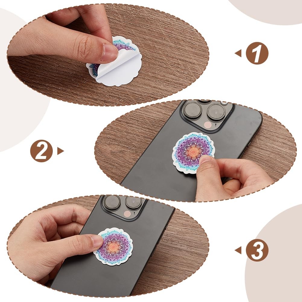 AHANDMAKER 100Pcs Mandala Flower Stickers Waterproof
