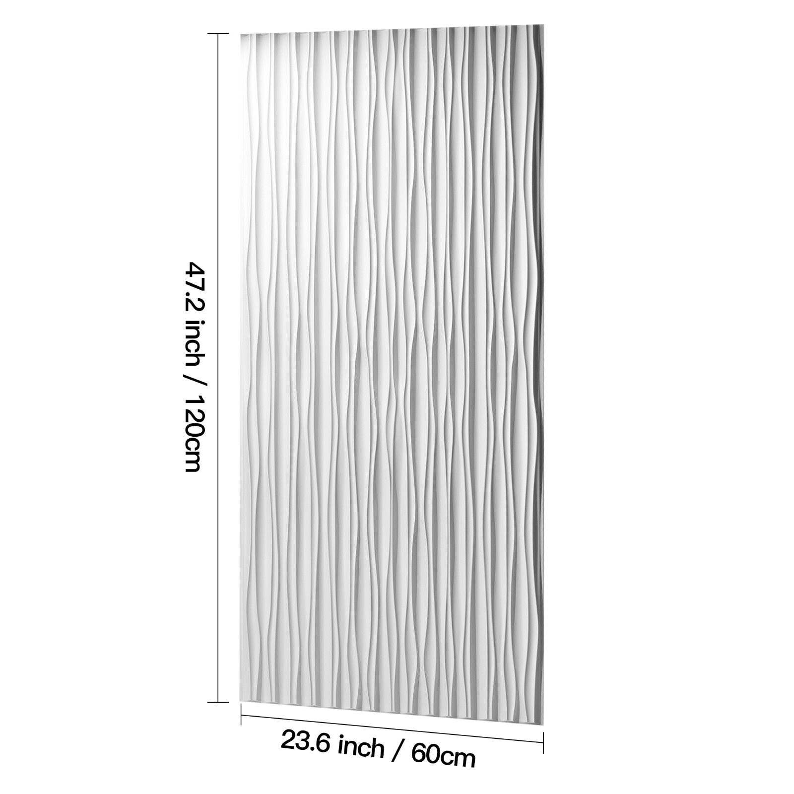 6 Pack 48″ x 24″ 3D PVC Wall Panels ,Ceilings,Black or White,Tree groove texture