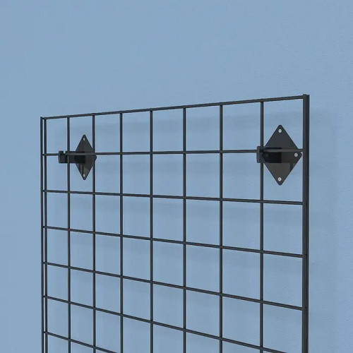 Econoco BLK/WB Black Wall Mount Bracket For Grid Panels (Pack of 96)