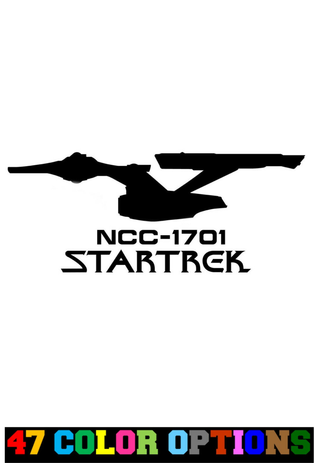 Vinyl Decal Truck Car Sticker Laptop – Star Trek NCC-1701 Enterprise Starship