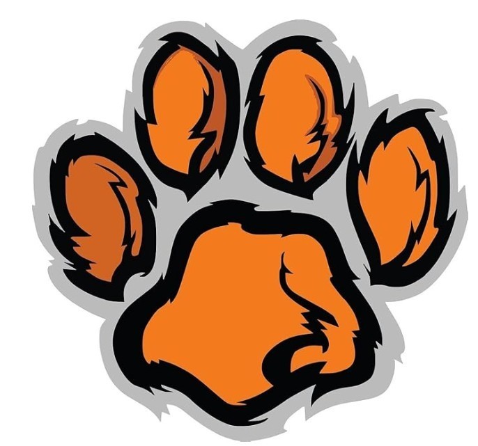 Tiger Paw Big Cat Orange Stickers (4) Labels Card Gift Craft Paper Journal