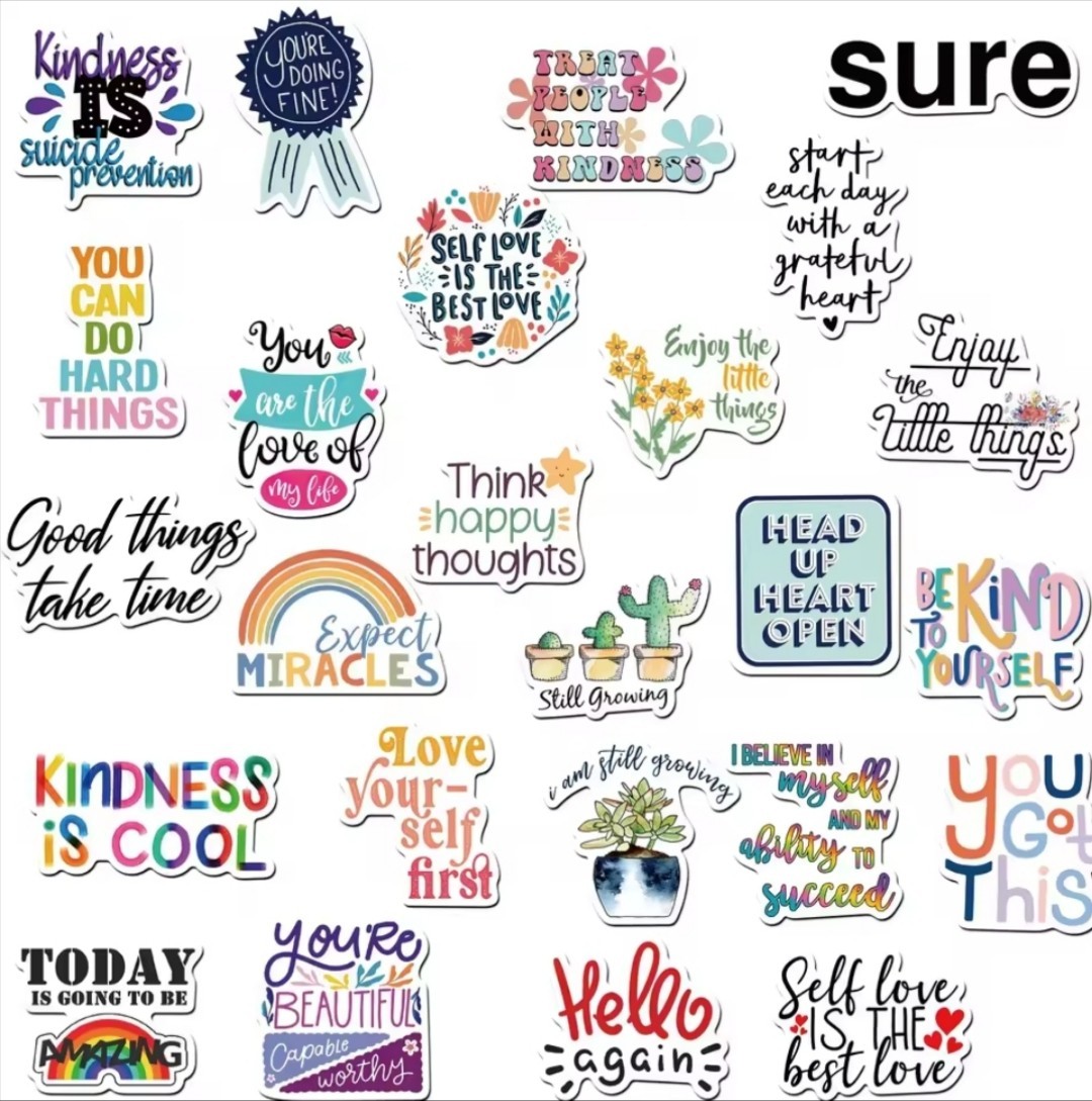 20 PCS Inspirational Motivational Quotes Sayings Stickers BRAND NEW