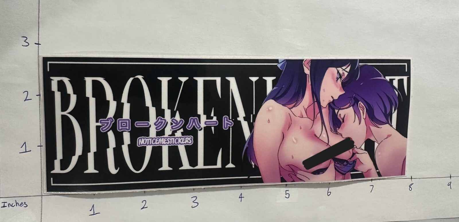 NoticeMeStickers ” Broken Lewd NSFW Girls ” Die Cut Anime Slap Car Stickers
