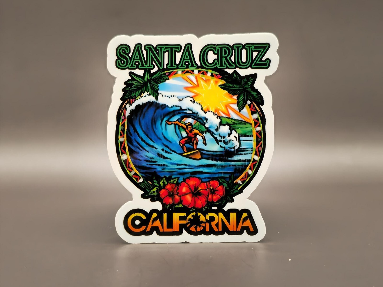Santa Cruz Inspired Stickers Skateboard Surf Wave Beach California Vinyl Decals