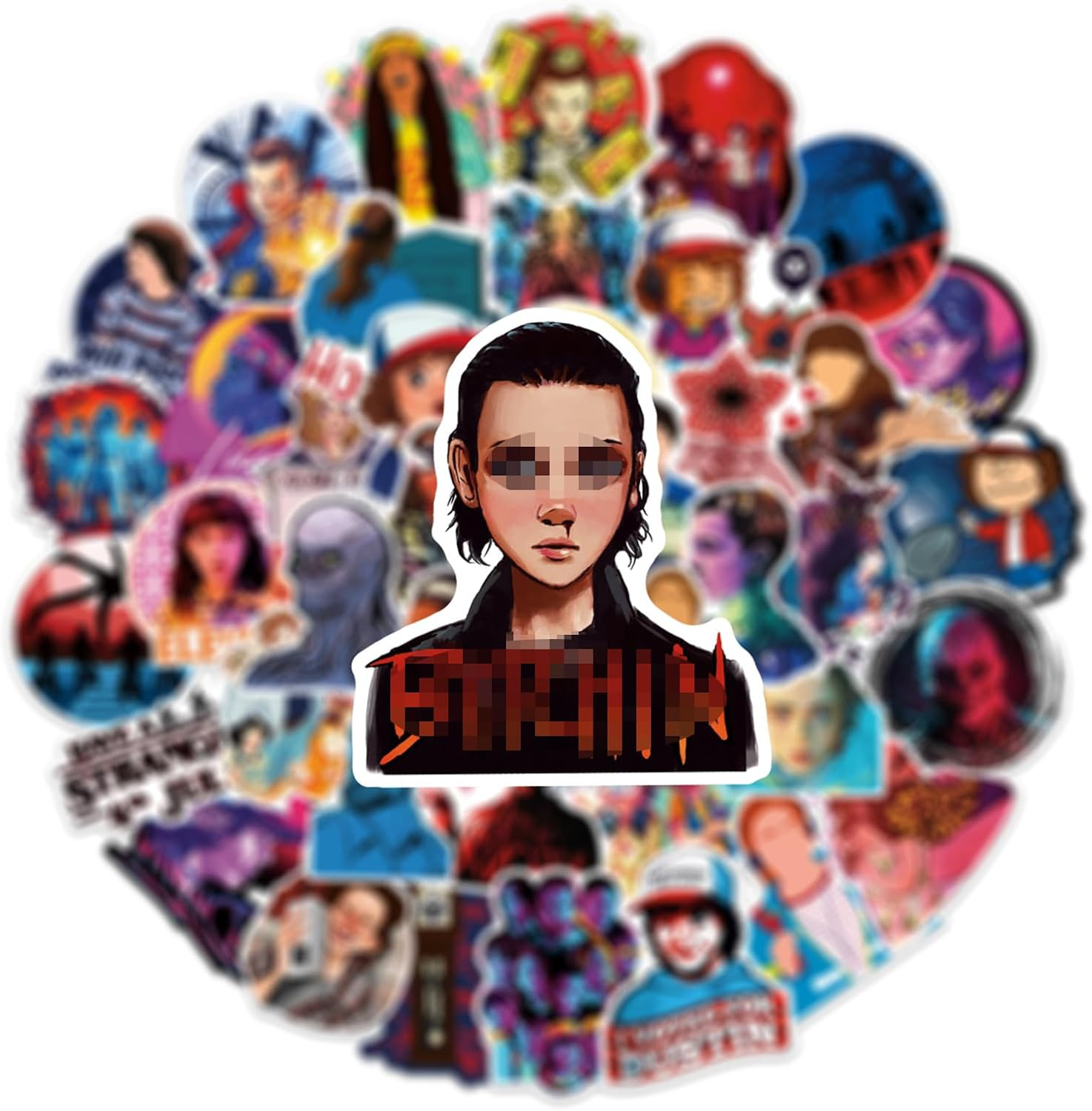 100Pcs Stranger Things 5 Stickers – Season 5 Movie Theme Stickers Decals – Water