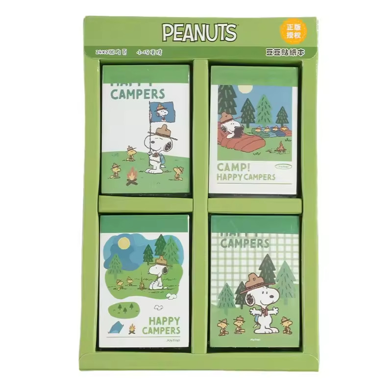 48 PEANUTS SNOOPY-HAPPY CAMPERS Inspired Stickers, – Phone, Water Bottle, Laptop