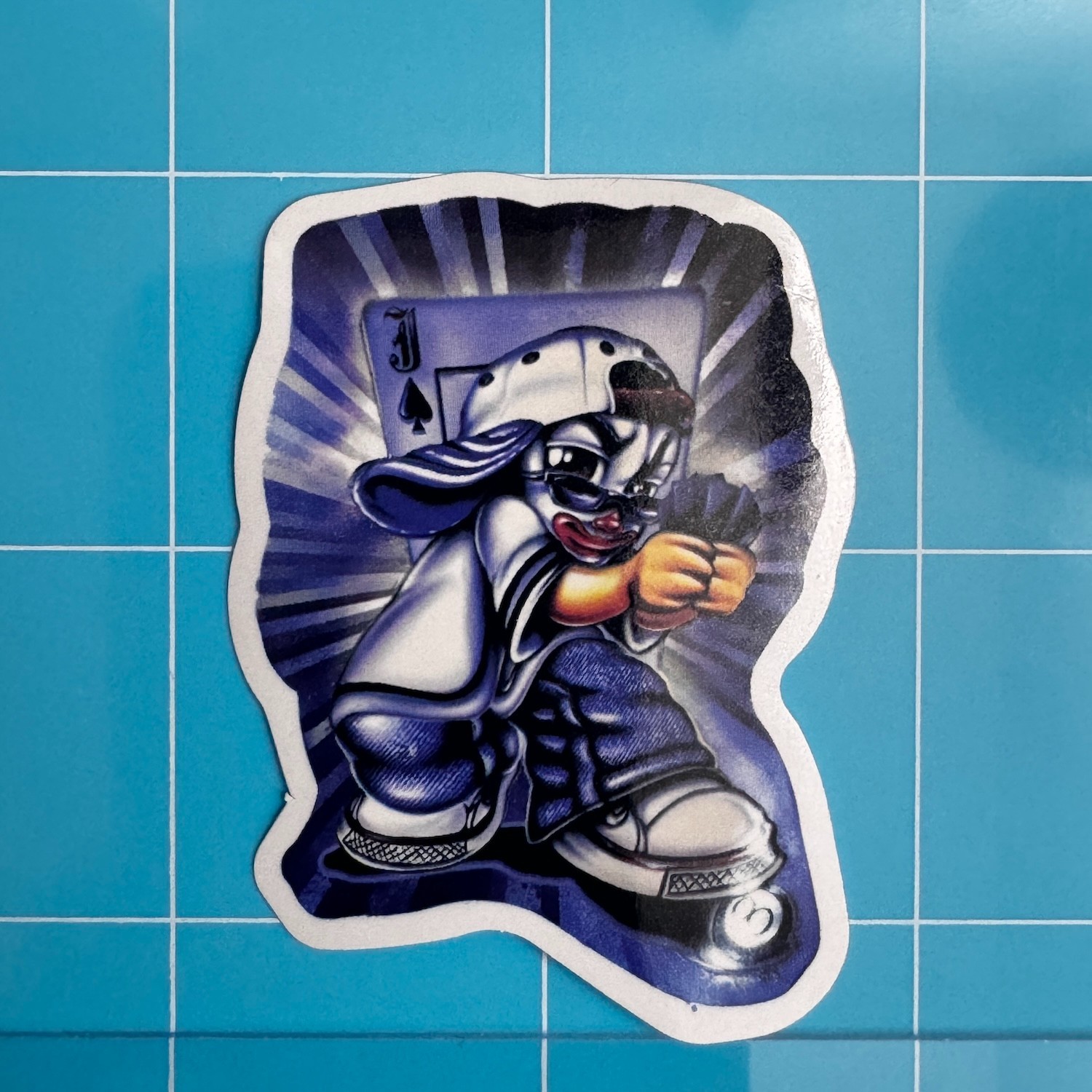 Lowrider Sticker (Joker Clown Cholo) Chicano Vato Gangster, Gloss Vinyl Decal