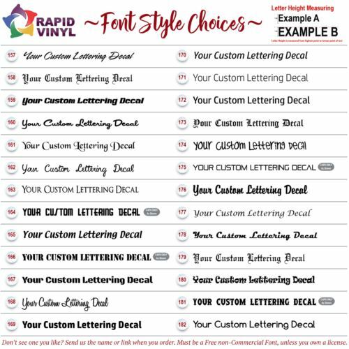 Custom Vinyl Decal Sticker Window Lettering Personalized Wall Name Text Stickers