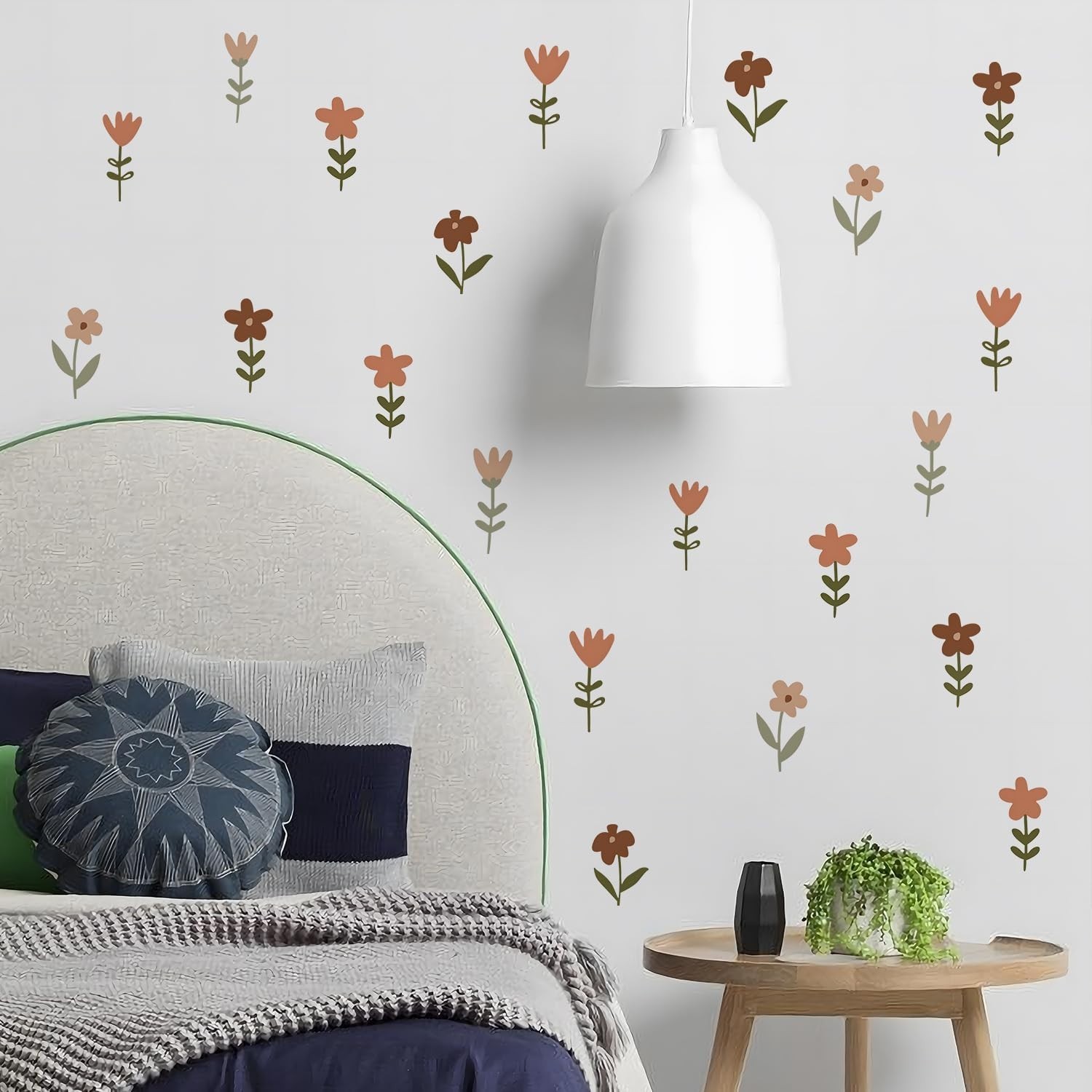 Decorative Removable Wall Decals – Bohemian Floral Stickers for Kids Spaces