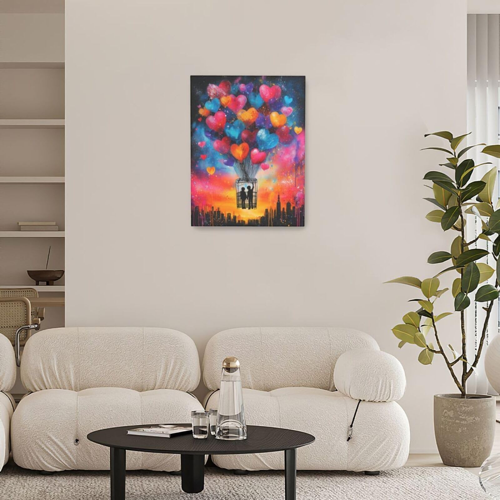 Banksy Street Graffiti Wall Art Balloon Canvas Wall Decor Pictures Paintings …
