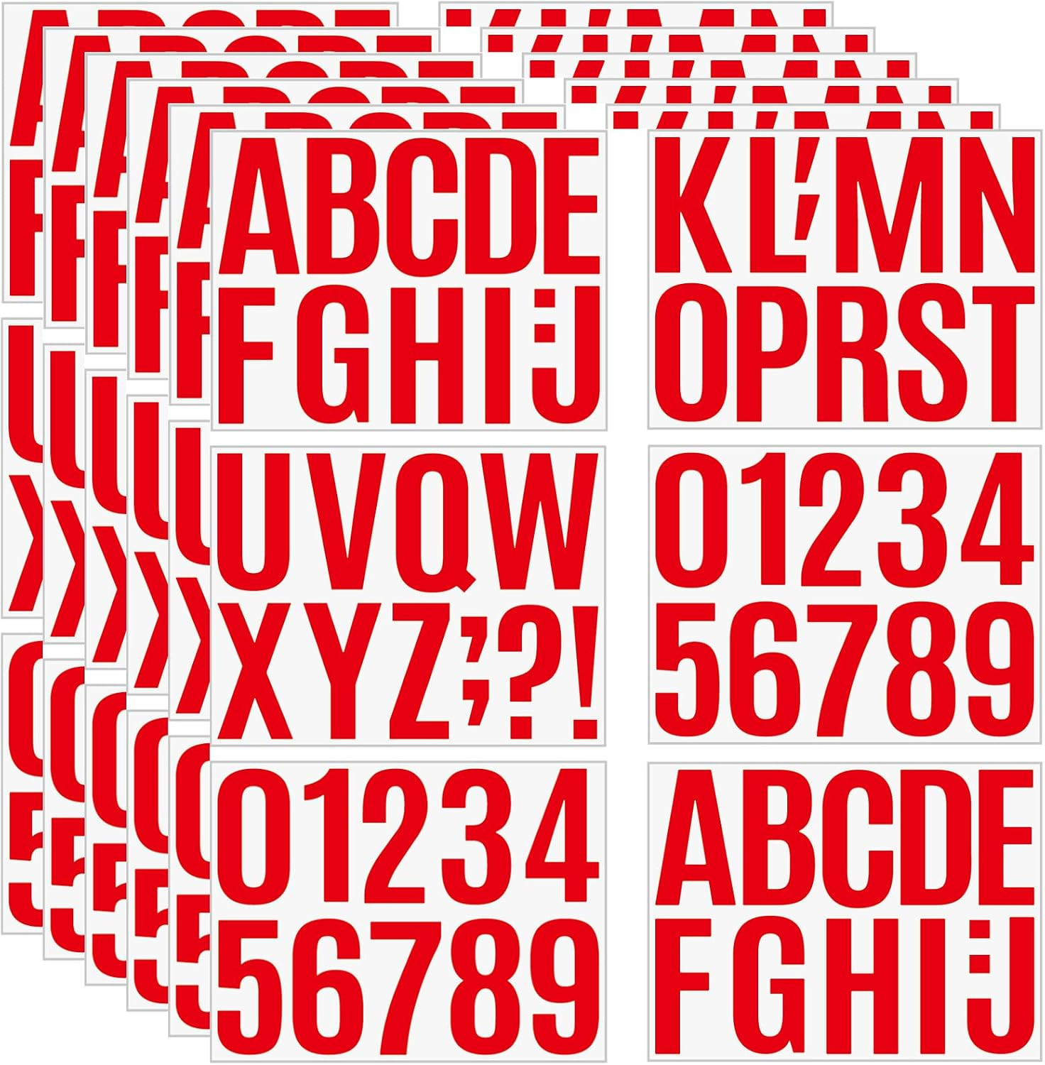 258 Pcs Waterproof 4 Inch Self-Adhesive Vinyl Stickers | Letters and Numbers for