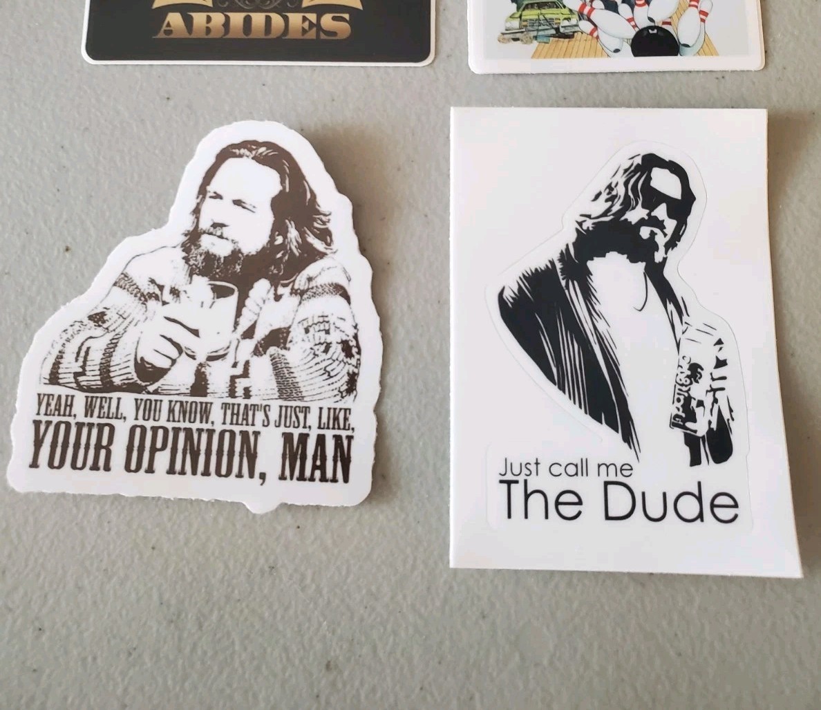 Big Lebowski STICKERS (4) VARIETY PACK 5-year Warranty