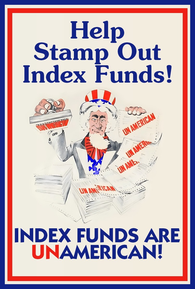 Retro Sticker “Stamp Out Index Funds” Boglehead Investing Stocks John Bogle 3X5″