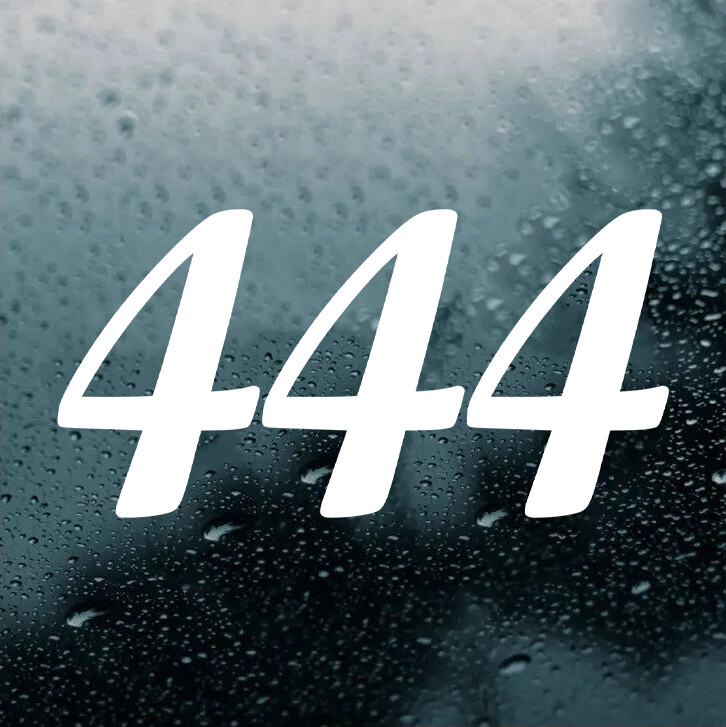 444 Angel Number Vinyl Decal | Protection Discipline Numerology Die Cut Sticker