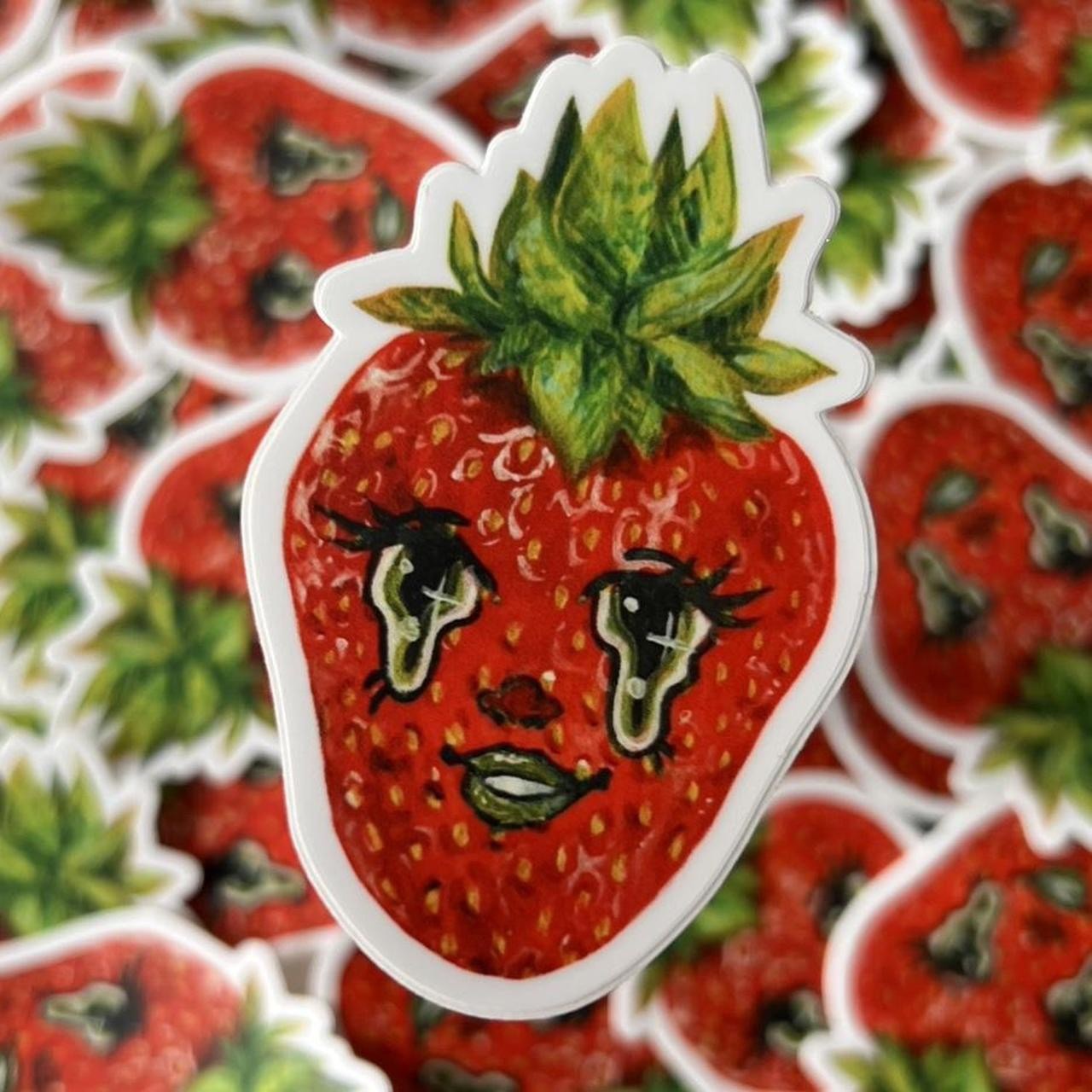 ‘Susie Strawberry’ Cartoon Vinyl Sticker, Laptop , Notebook, Solomikaarts