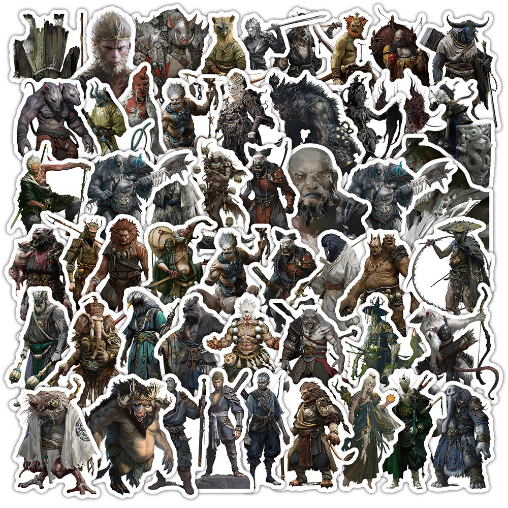 100Pcs Black Myth: Wukong Game Sticker for Teens Girls Water Bottles Waterproof
