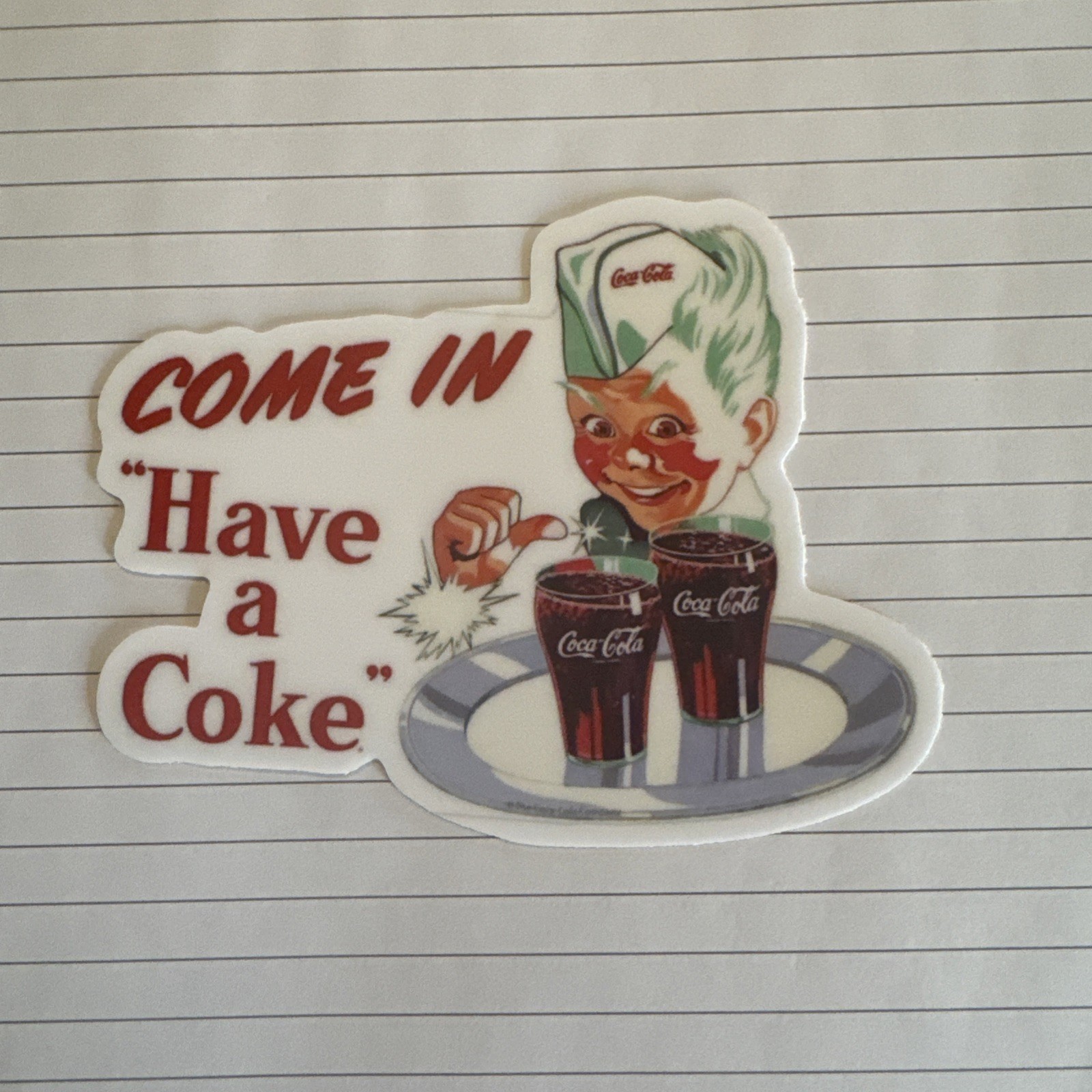 Coke CoCa Cola Vinyl Decal / Sticker. Sprite Boy With Coke.