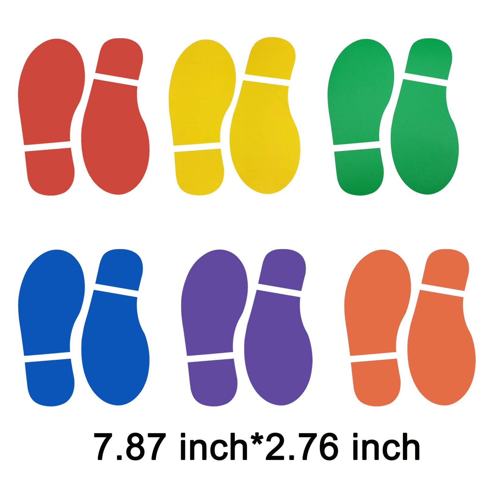 18 Pairs 36 Prints Colorful Kids Size Shoes Footprint Stickers Footprint Deca…