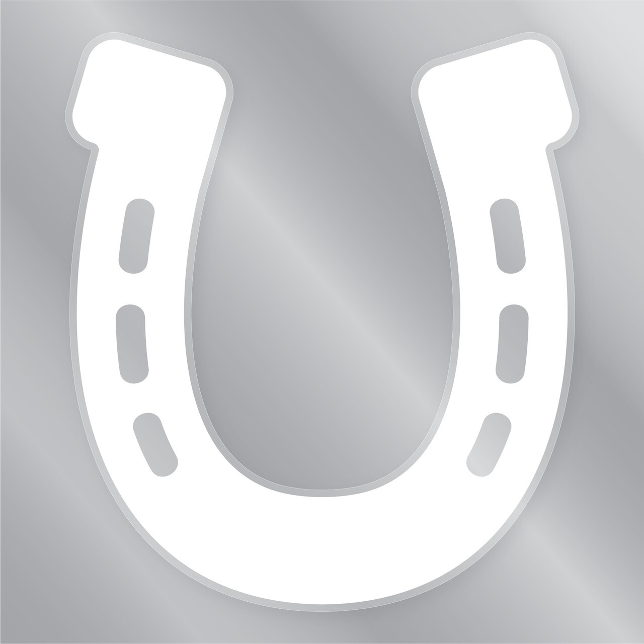 Horseshoe Static Cling – White Front Static Cling