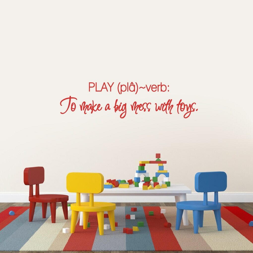 Play Wall Decal – Kids, Nursery, Playroom, Classroom, Wall Sticker, Wall Art