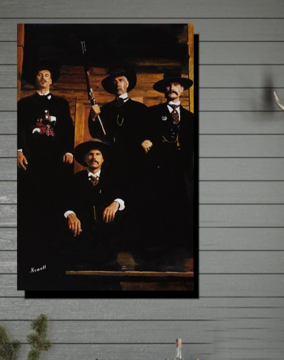 Tombstone Doc Holliday Wyatt Earp OK Corral Oil Painting SN/LE 25 Prints