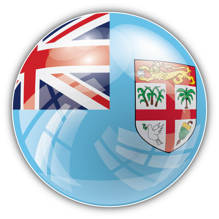 Fiji Flag Glossy Car Bumper Sticker Decal