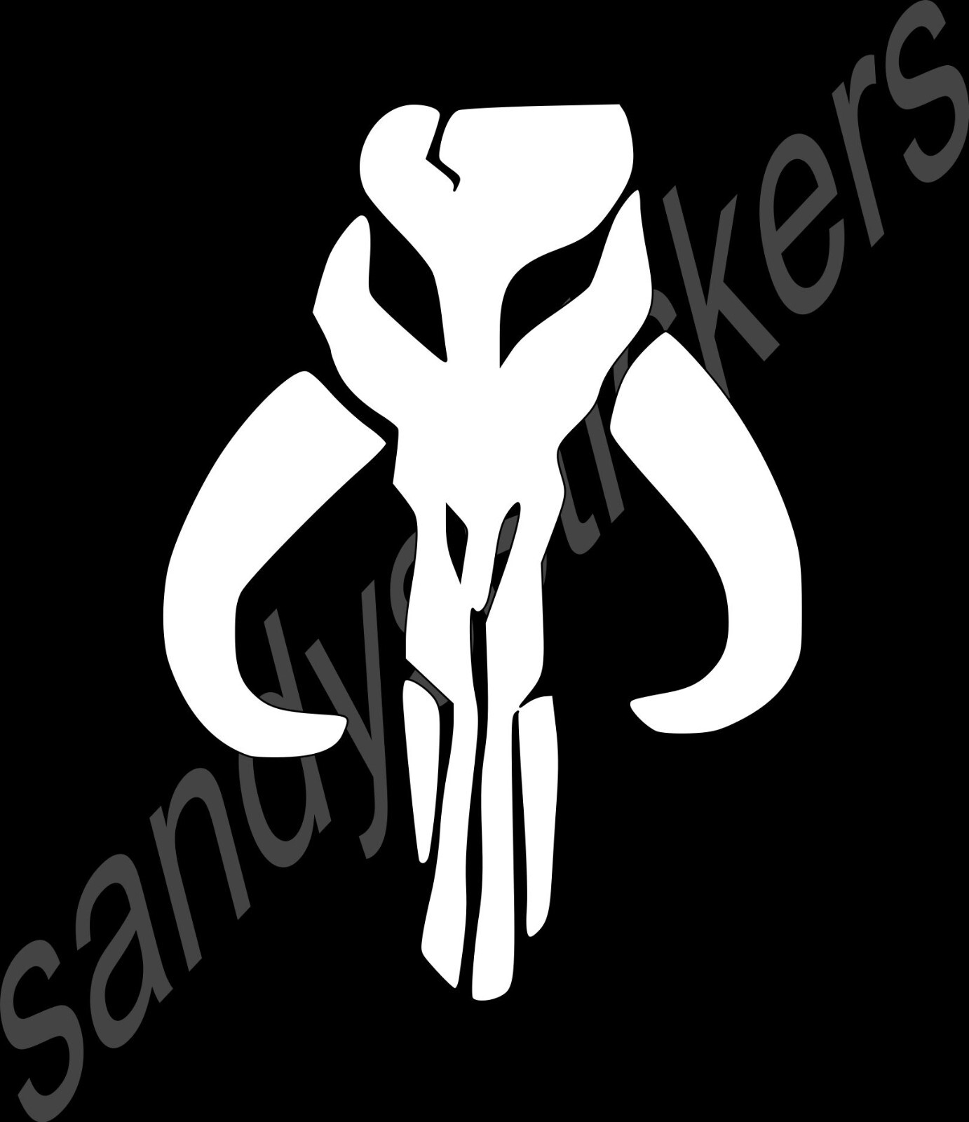 2x Mandalorian Mythosaur Sticker Vinyl Decal – Star Wars – Car Truck Window – 5″