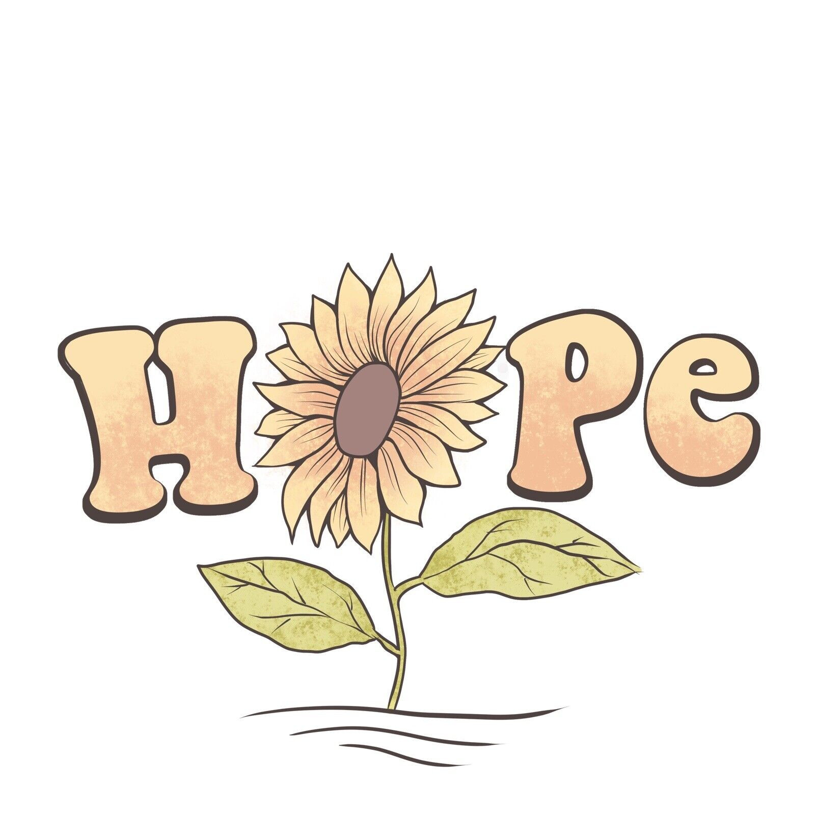 Hope Sunflower Sticker Decal