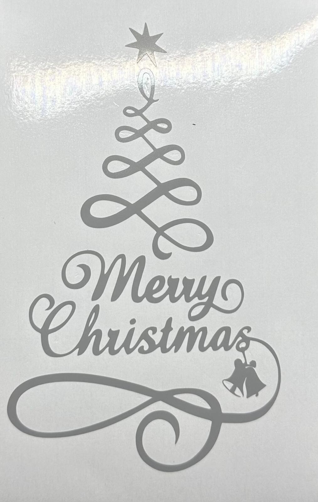 MERRY CHRISTMAS TREE WINDOW WALL STICKER, window sign decal xmas