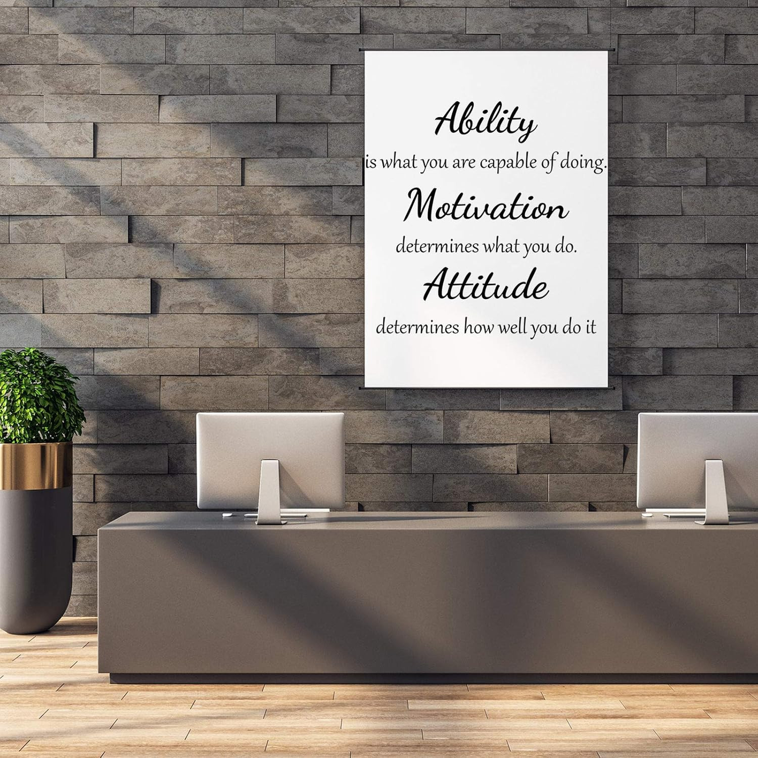 2 Sheets Vinyl Wall Quotes Stickers Ability Motivation Attitude Believe in Yours