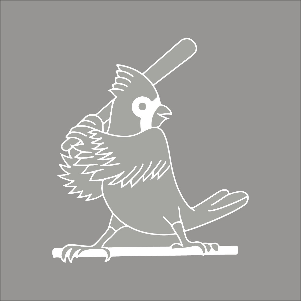 ST Louis Cardinals #12 MLB Team Logo 1 Color Vinyl Decal Sticker Car Window Wall
