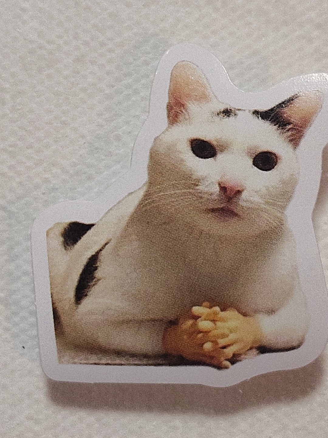 Funny Cat Face Kitty With Hands Sticker Decal Laptop Phone Fashion 1.5″ Tall