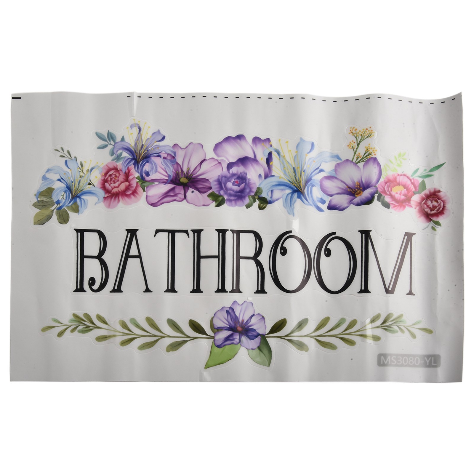 Waterproof Vinyl Wall Sticker Bathroom Door Sign Easy to Apply and Remove