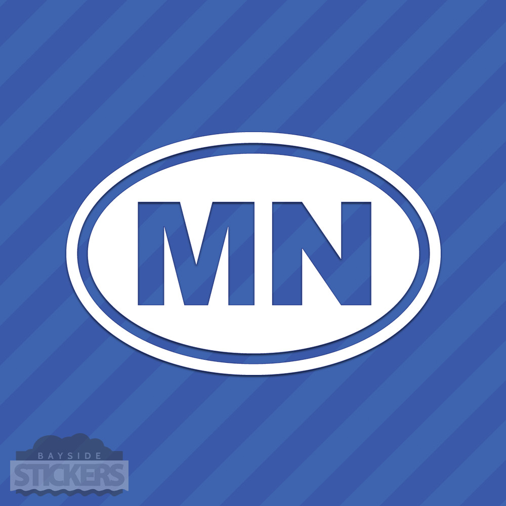 Minnesota MN Oval Vinyl Decal Sticker
