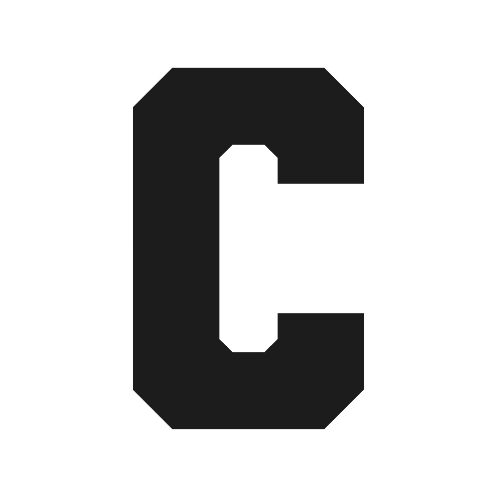 Letter C Varsity font Vinyl decal bold sports font Sticker