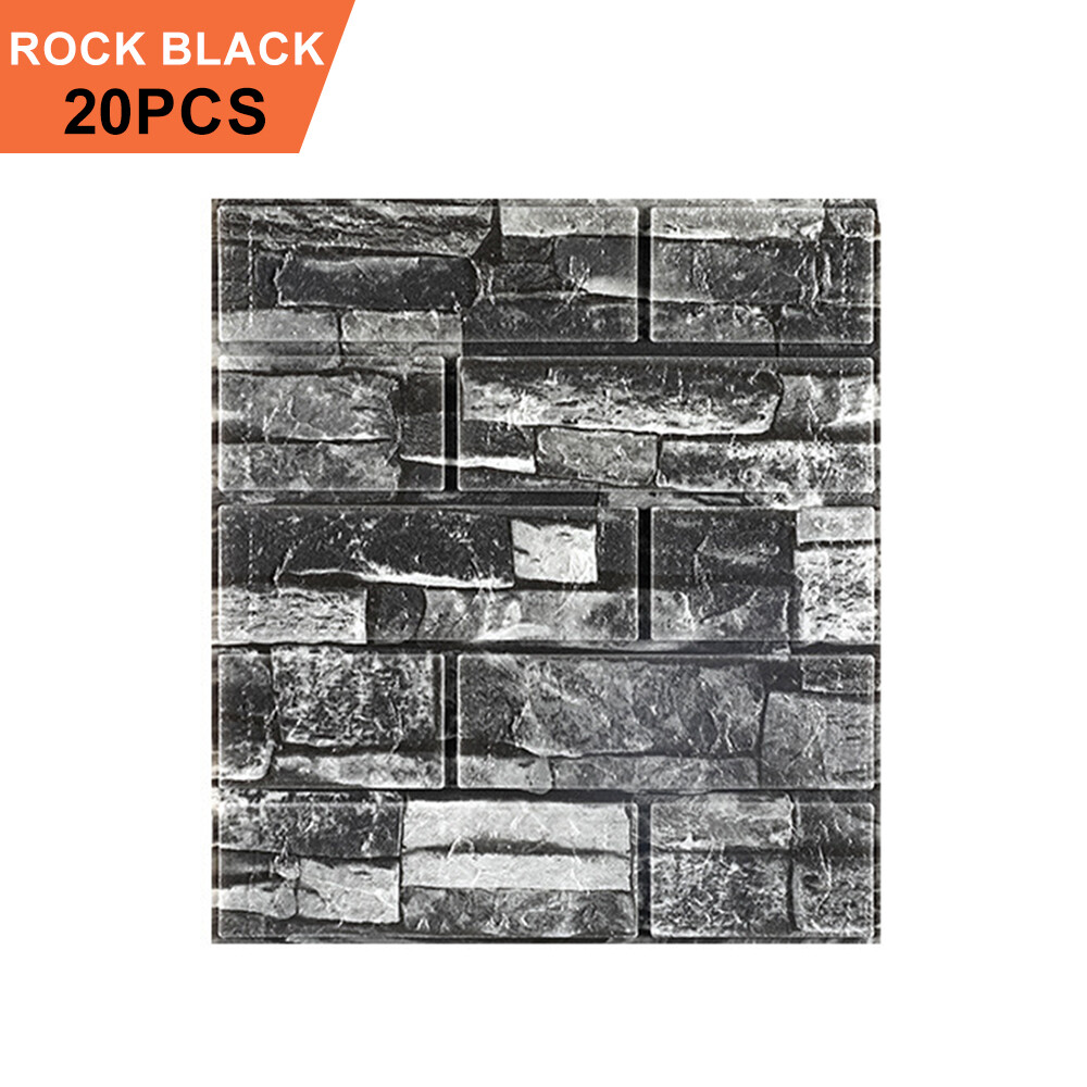 10/20 x 3D Waterproof Tile Brick Wall Sticker Self-adhesive Foam Panel Wallpaper