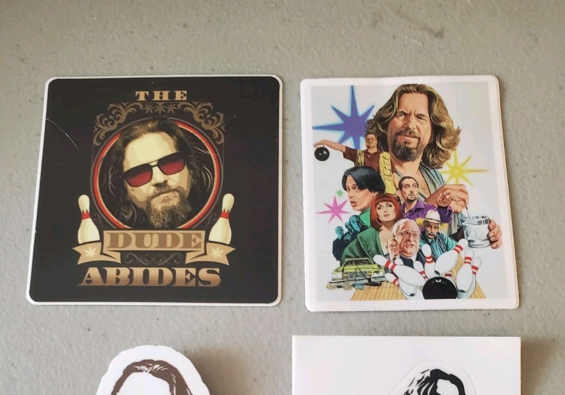 Big Lebowski STICKERS (4) VARIETY PACK 5-year Warranty